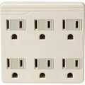 All-Source Ivory 15A 6-Outlet Tap LA-33-IV